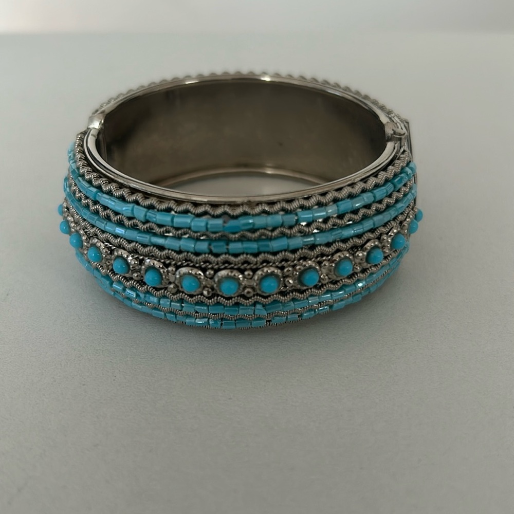 Vintage Silver and Turquoise Bracelet